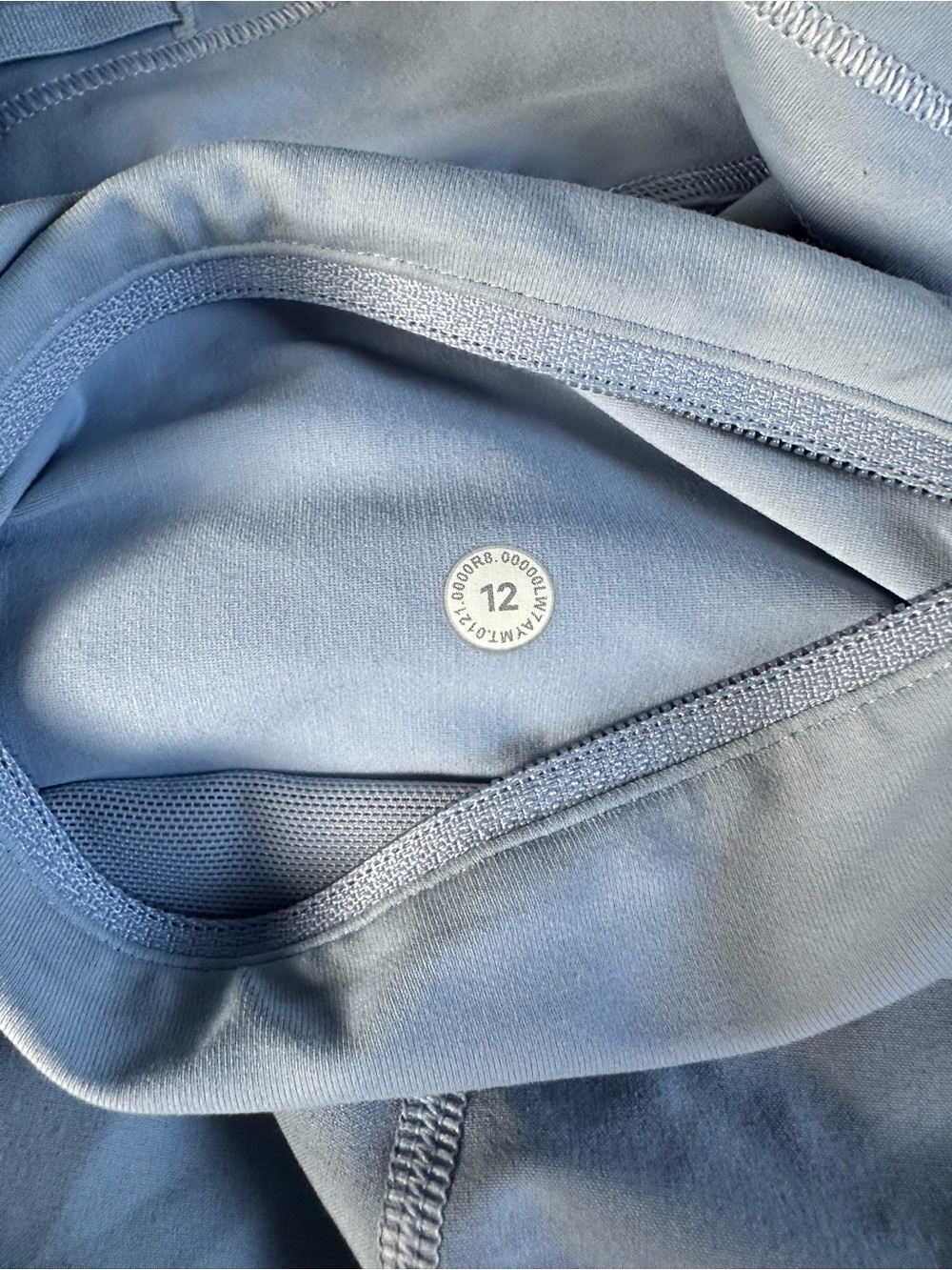Lululemon Light Blue Athletic Shorts Skort Zip Pocket Size 12 - Picture 7 of 7